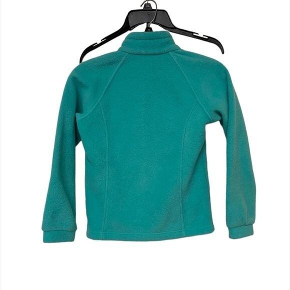 Columbia Collar Fleece Jacket Youth Size M Seafoam - Picture 2 of 6